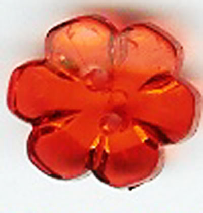 Flower red clear 1.5cm