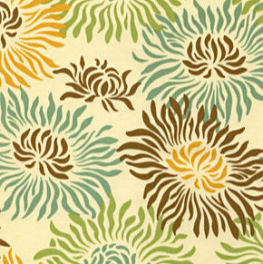 Heather Bailey - Freshcut - D1581-445 Graphic Mums Brown