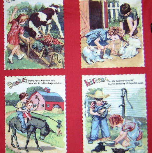 Farm Play by Ruth Derksen PANEL (Rare and out of print) 7361