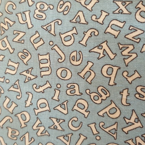 American Jane - Building Blocks Letters Blue 21047 - moda