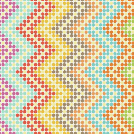 Frippery by Thomas Kanauer Red Multi Chevron Dots MARQUEE 5818