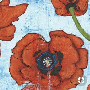 Laura Gunn Big Poppy in spice - Michael Miller poppy collection" DC4274"