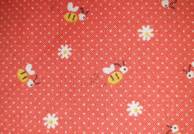 Lecien Minny Muu tiny bees on orange