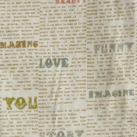 Echo Park Love Notes words 5881 cream