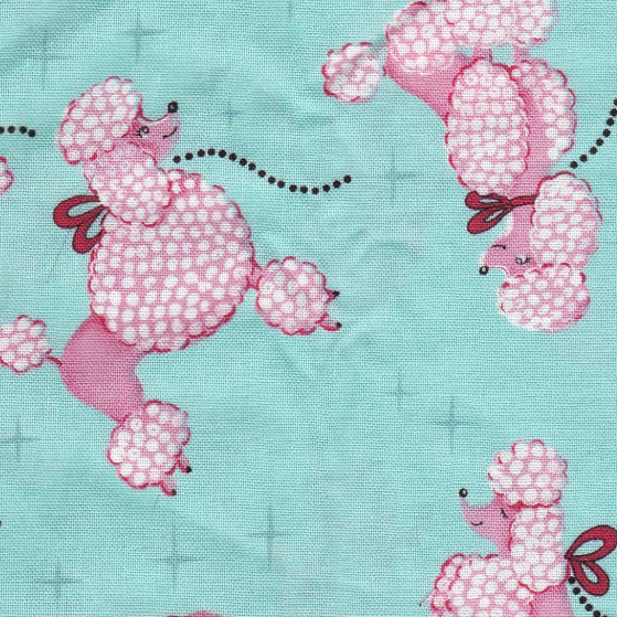 Michael Miller Poodles aqua CX-0931