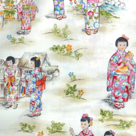 Michael Miller Onnanoko CJ4748 Geisha Girls Cream *