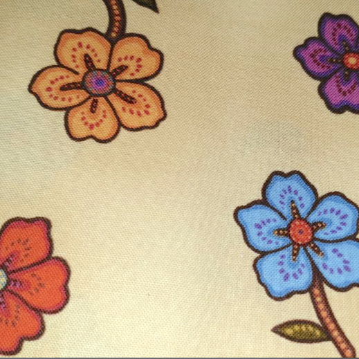 Timeless Treasures Fleur C-4708 FLEUR multi flower on cream
