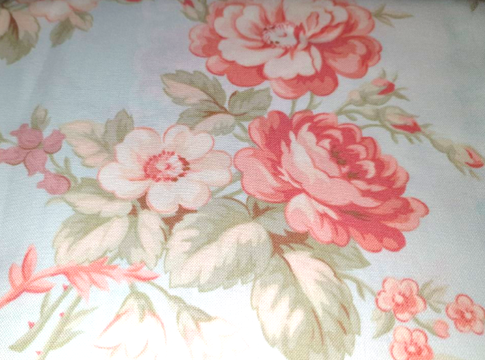 Robyn Pandolph Somerset Cottage Rose Bouquet stripe in blue