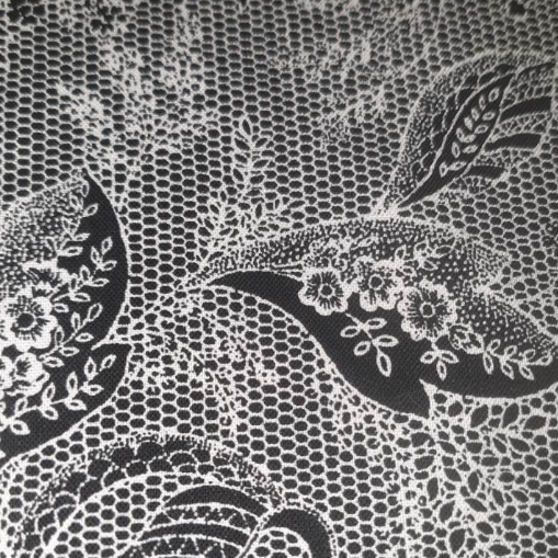 Marie Osmond for Quilting Treasures black and white lace print