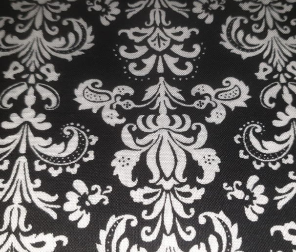 Daydreams by Deb Strain black sand white damask 19194