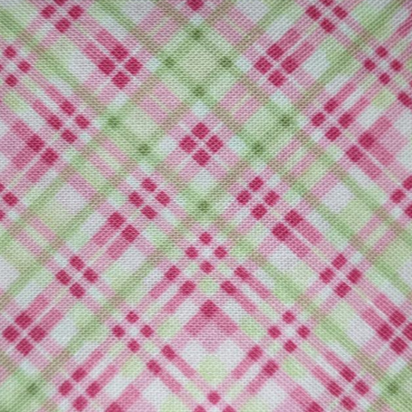 Tiny Treasures diagonal pink check RJR