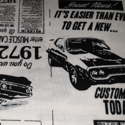 Timeless treasures vintage car ads C6755 black & white