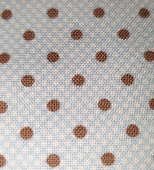 Moda - Lily & Will 2804-15 light blue with brown spot (with white microdot background)