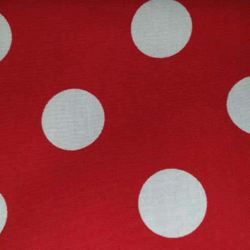 Sevenberry large white dot on red