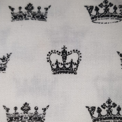 Michael Miller Send in the Crowns D#CX4529 Black White