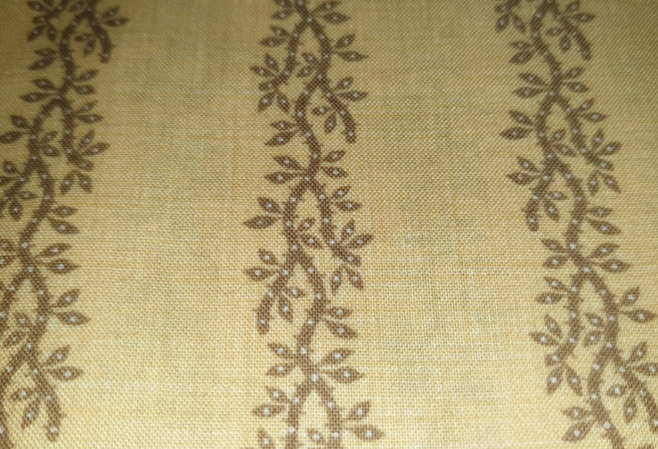 French General Pom Pom De Paris fern stripe mustard 13578 12