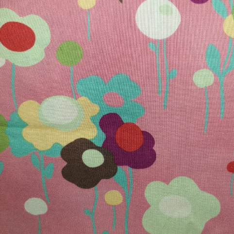 Momo - Wonderland - flowers pink 32102-12 Tweedle Dum Jam