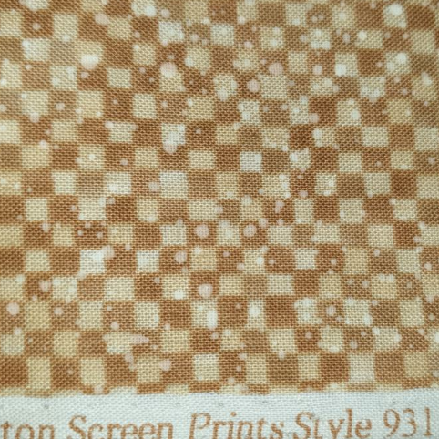 Purrfect Christmas beige tan check 931 07