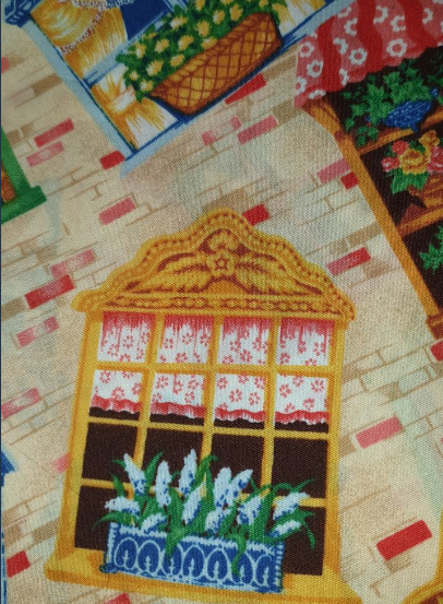 Windows and Shelves by Seattle Bay Fabrics (80cm left)