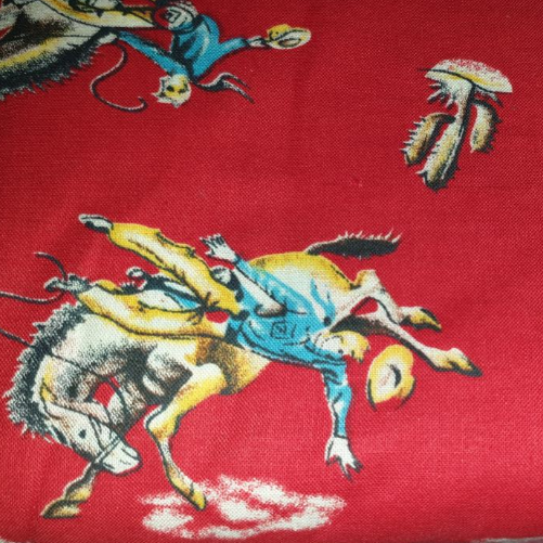 Vintage Cowboys - Bucking Bronco in red