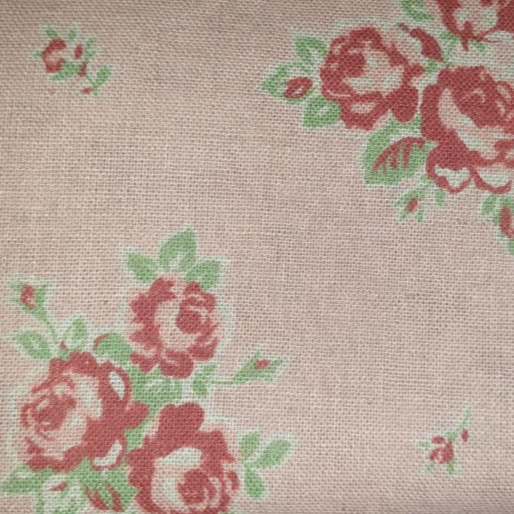 Kokka Trèfle Linen pink floral linen (TREFLE)