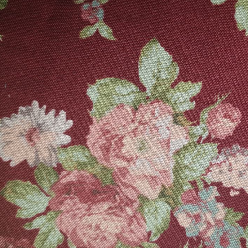 Yuwa Remember Quilts collection by Junko Miyazaki burgundy roses linen