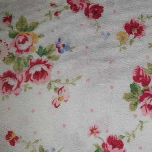 kokka cotton floral HALF WASH ROSE white I-83000 D/# 1A01 *