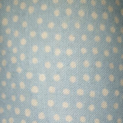 Baby blue small white dot wide backing 108 wide"