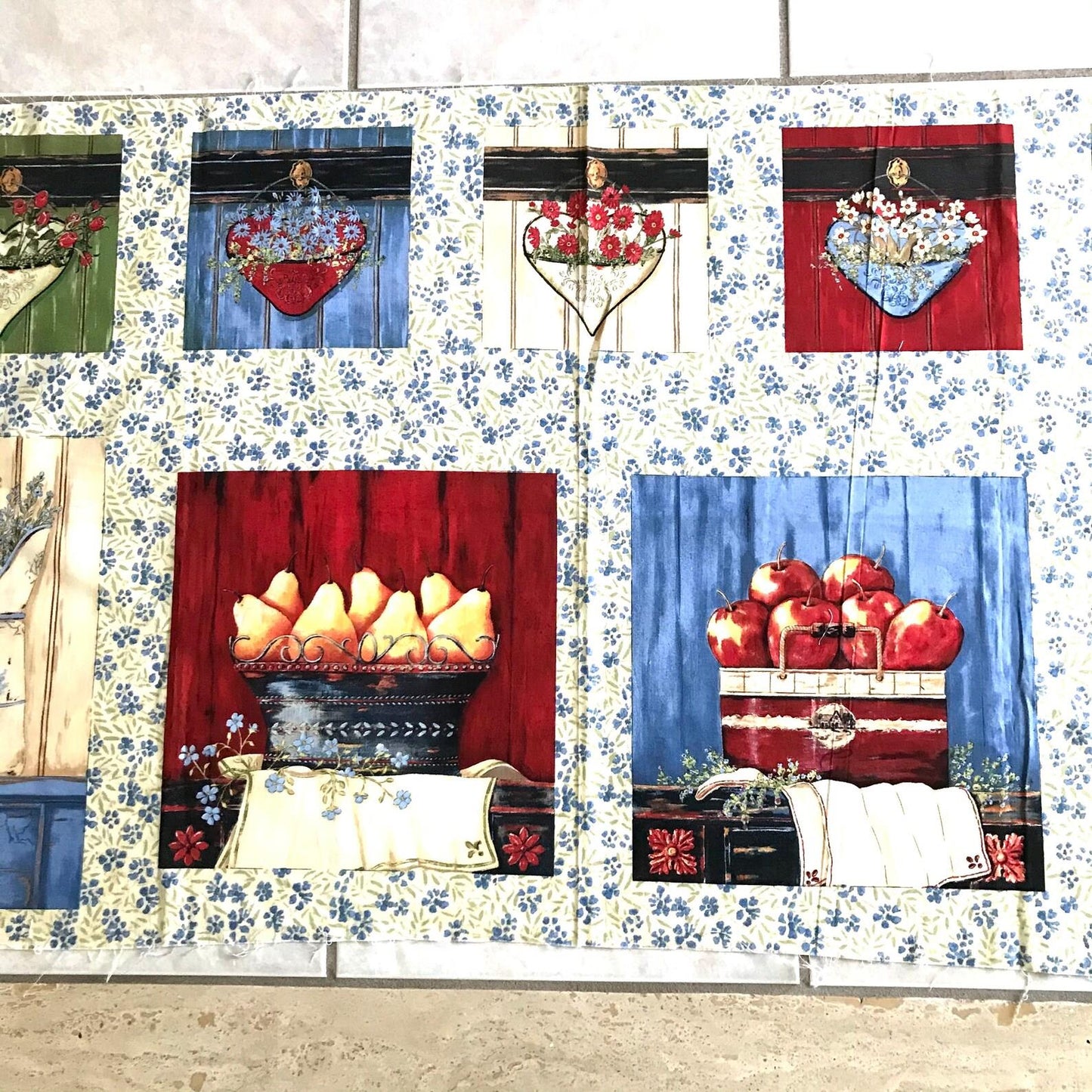Fruits and flowers French Country Panel