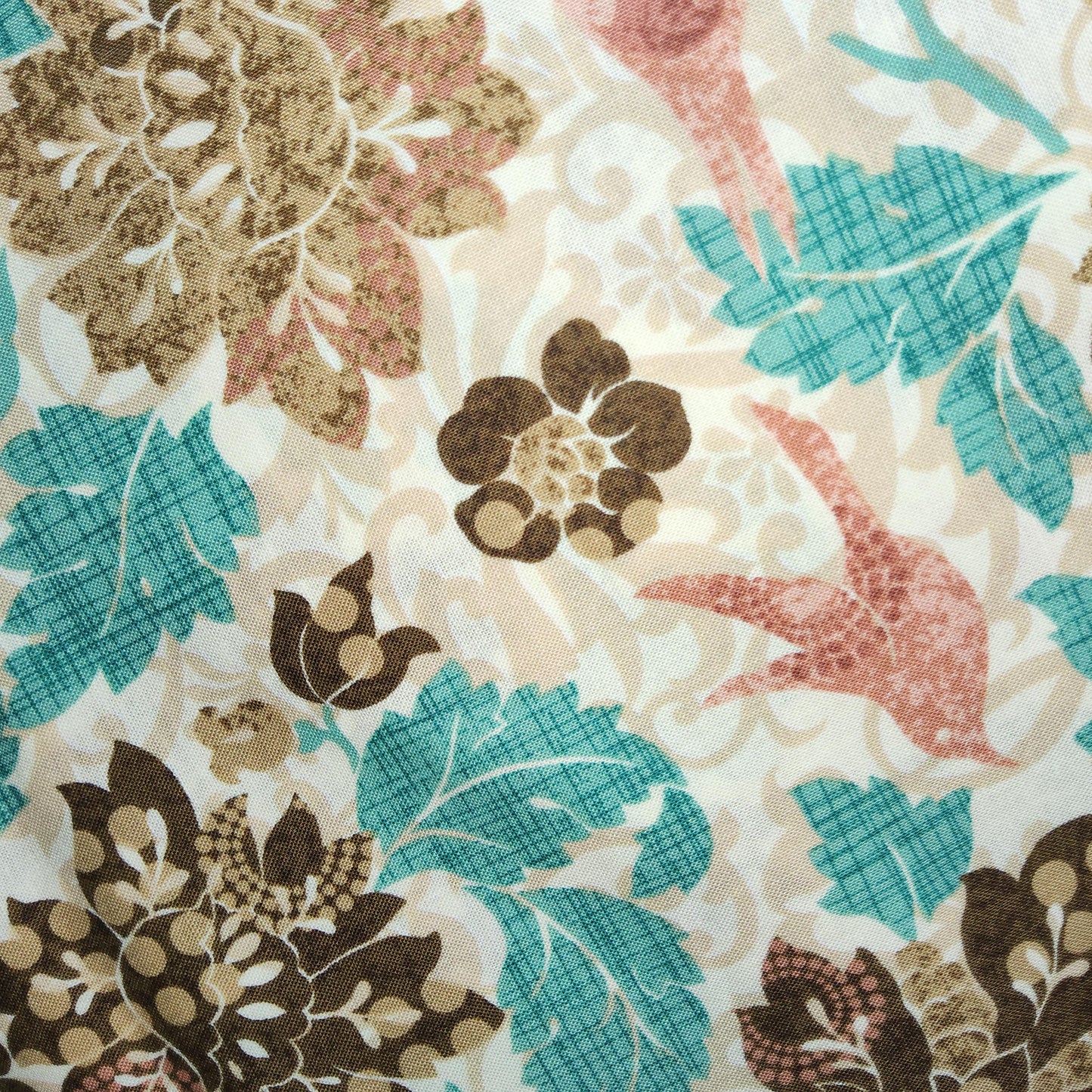 Hoffman Mercer St birds and foliage E560 brown
