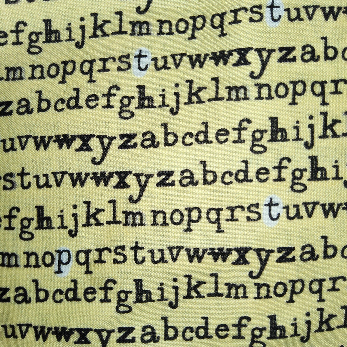 Type Alphabet Yellow by Julia Rothman for Windham Fabrics 35534