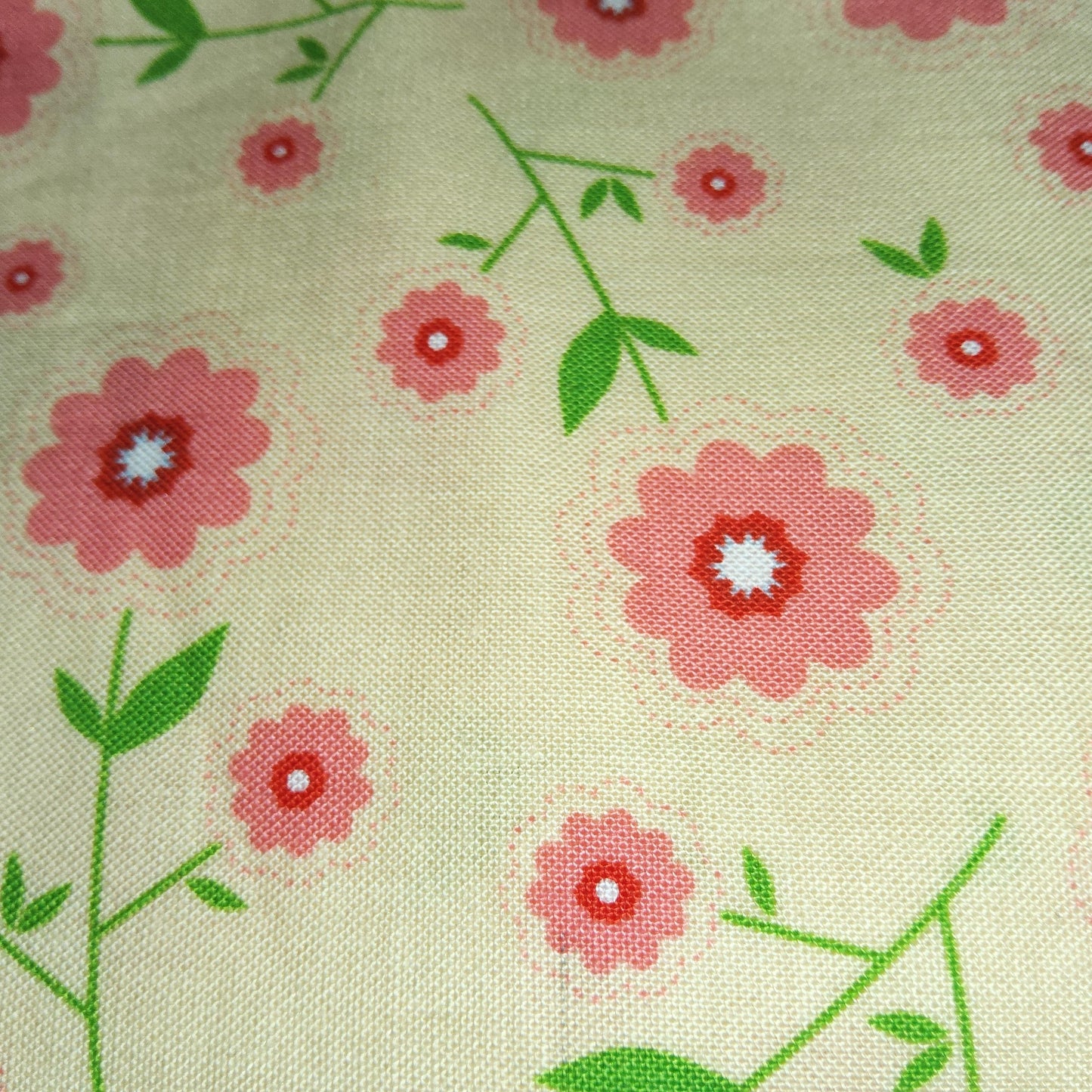 Riley Blake Delighted! pink flowers by the Quilted Fish C2662 (rare and out of print)