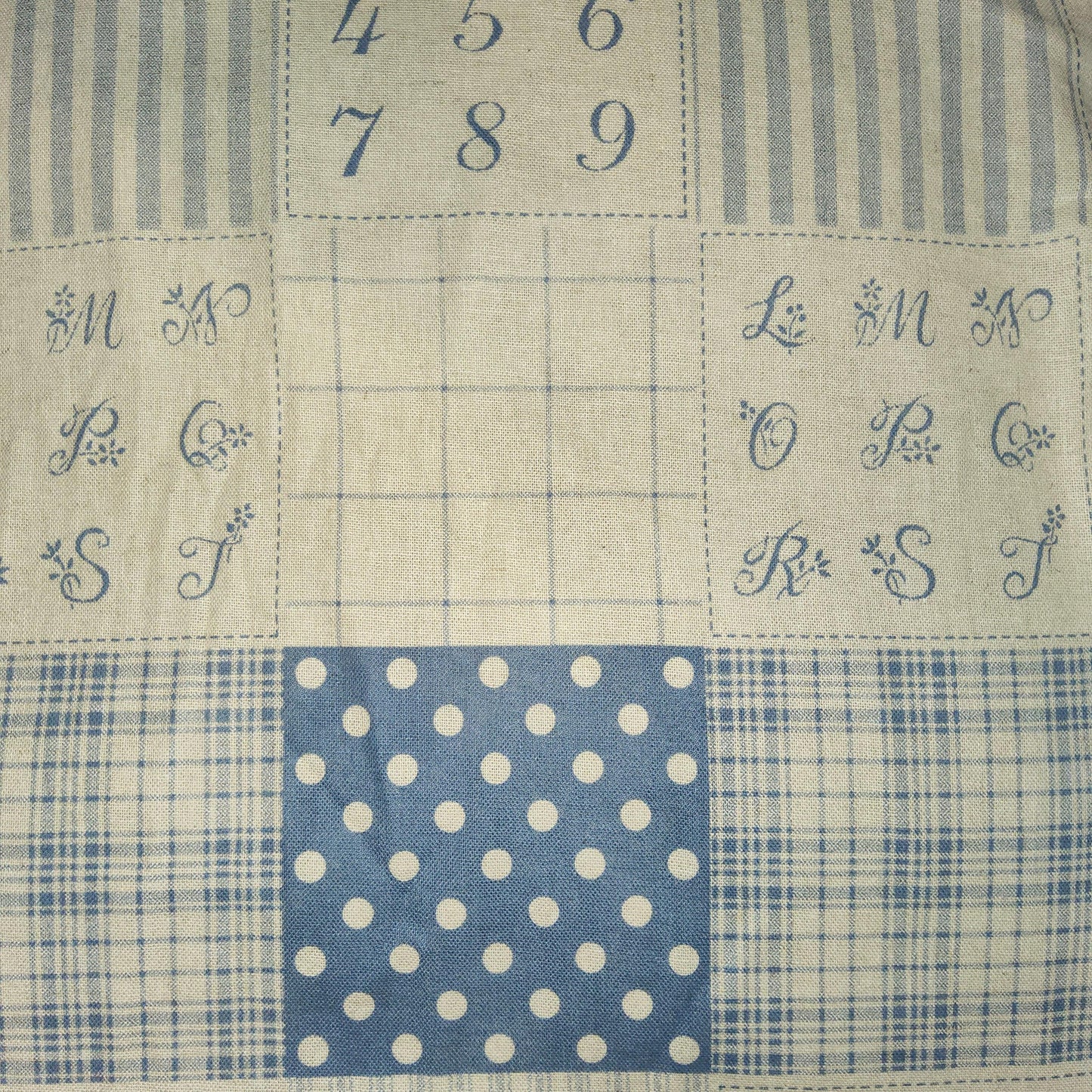 Kokka Trèfle Linen alpha number squares (TREFLE)