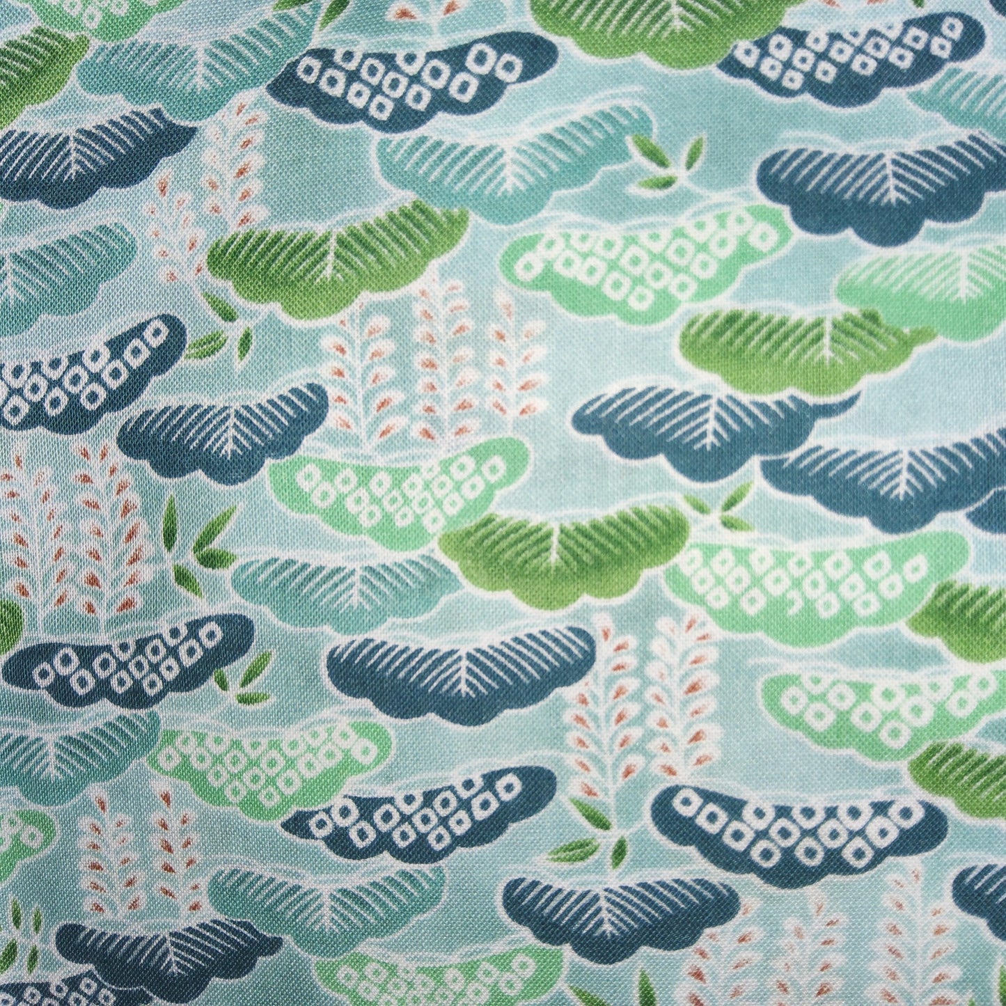 Max New Japanese - Clouds/Lilypads - Greens and Blues *