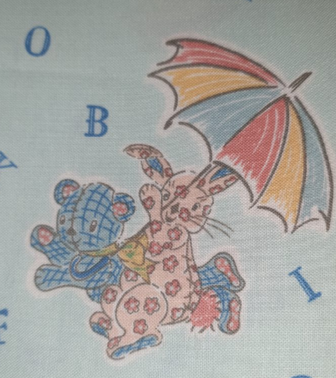 Thimbleberries Wiggles & Giggles bunnies and bears alphabet aqua 6568