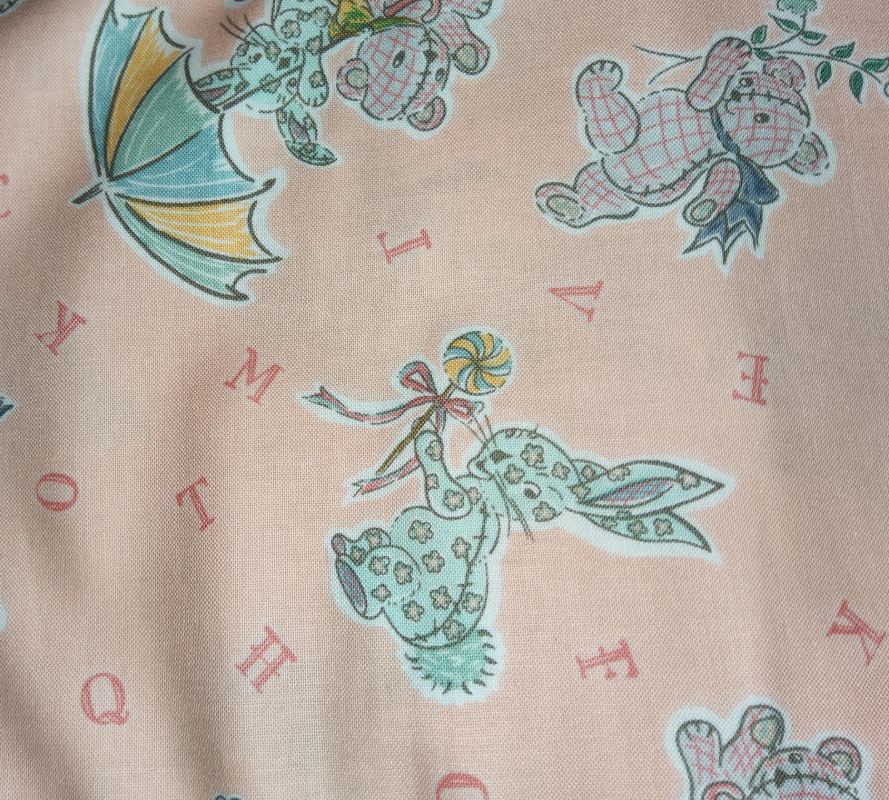 Thimbleberries Wiggles & Giggles Peach bunnies and bears alphabet 6568