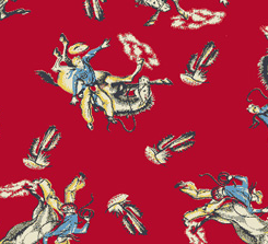 Vintage Cowboys - Bucking Bronco in red