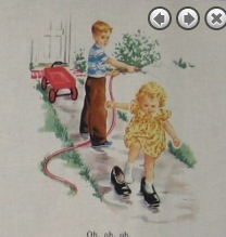 Dick and Jane Sally Look - Cream PANEL (now discontinued) RARE DJ-2731