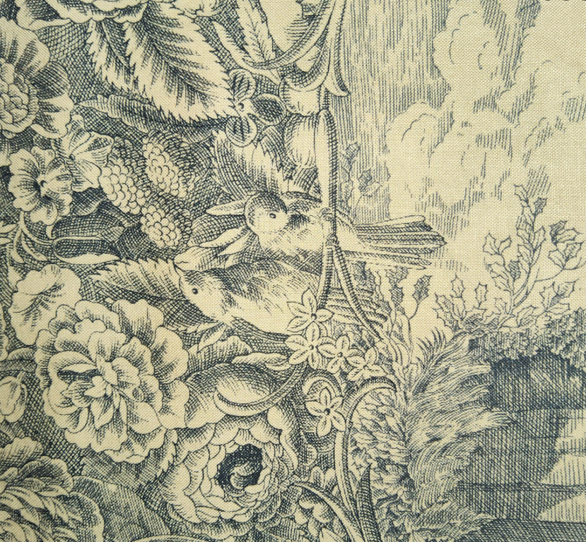 Yuwa Live Life Victorian Toile in Coffee/Black