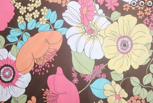 Moda - Urban Chiks - Summer in the City 31000-11 Mocha Pocketful of Posies