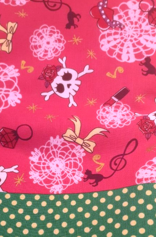Nina's Sewing Factory - No Handmade No Life!! by Marinko & Yuka #2 (skulls) Heavier cotton weight