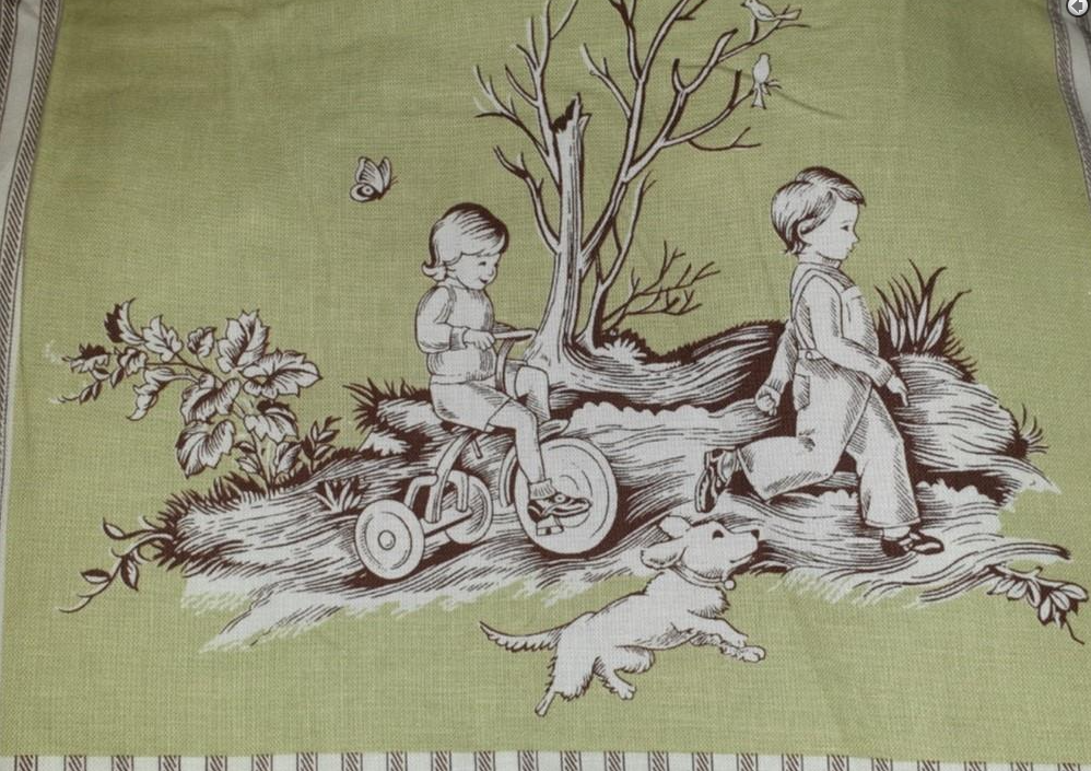 Michael Miller Toile Squares c-2913 (2 panels remaining)