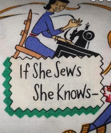 If She Sews She Knows - Michael Miller Fabric