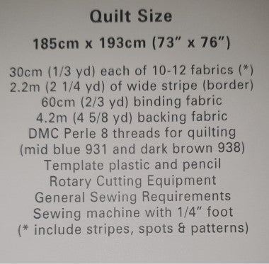 Savile Row Quilt Pattern by Judy Newman Designs