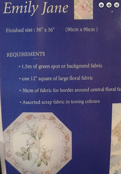 Emily Jane Quilt Pattern by Patchways