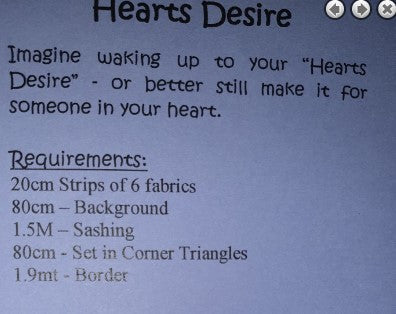 Hearts Desire quilt pattern by Blue Willow Designs