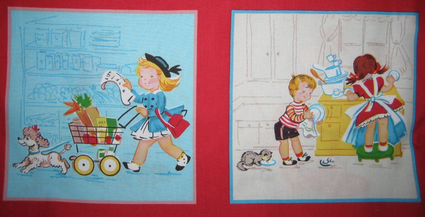 Quilting Treasures - Little Helpers Square Panels 45464