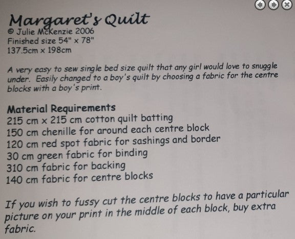Margaret's Quilt - quilt pattern by Material Possessions