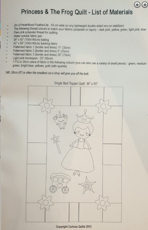 Princess & the Frog Quilt Pattern by Curious Quilts