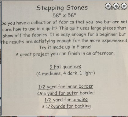 Stepping Stones - quilt pattern by Elisa's Backporch